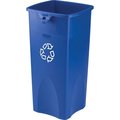 Rubbermaid Commercial 23 gal Square Untouchable Square Container, Blue, Resin RCP356973BECT